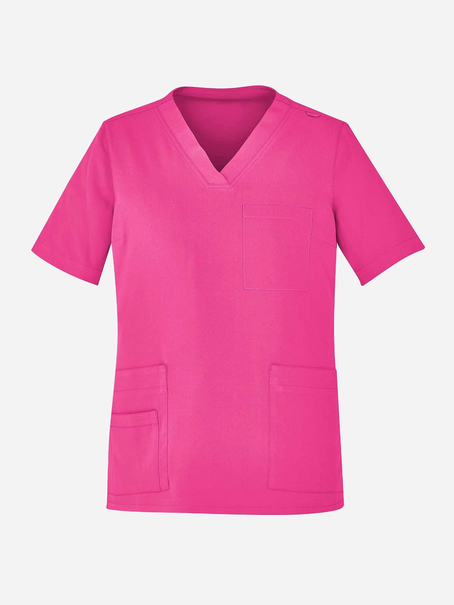 Pink Unisex V-Neck Scrub Top