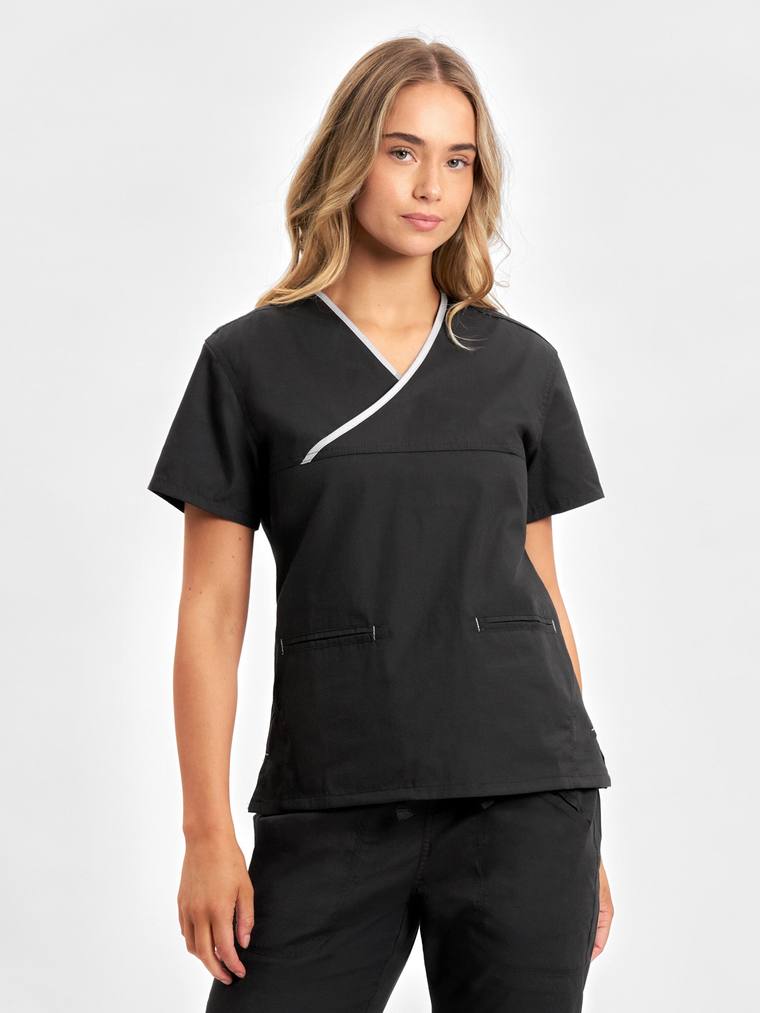 Classic Womens Contrast Scrub Top