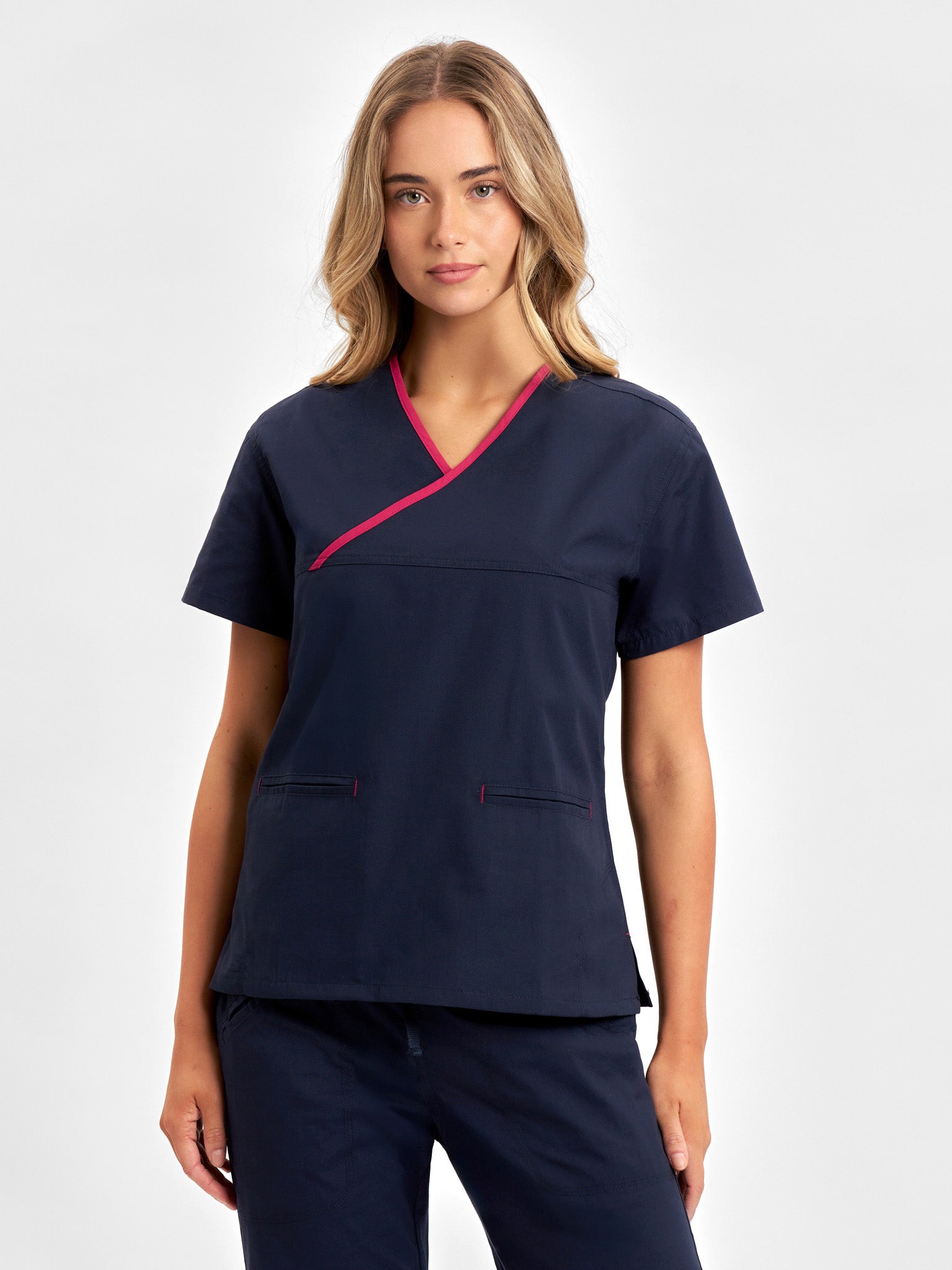 Classic Womens Contrast Scrub Top