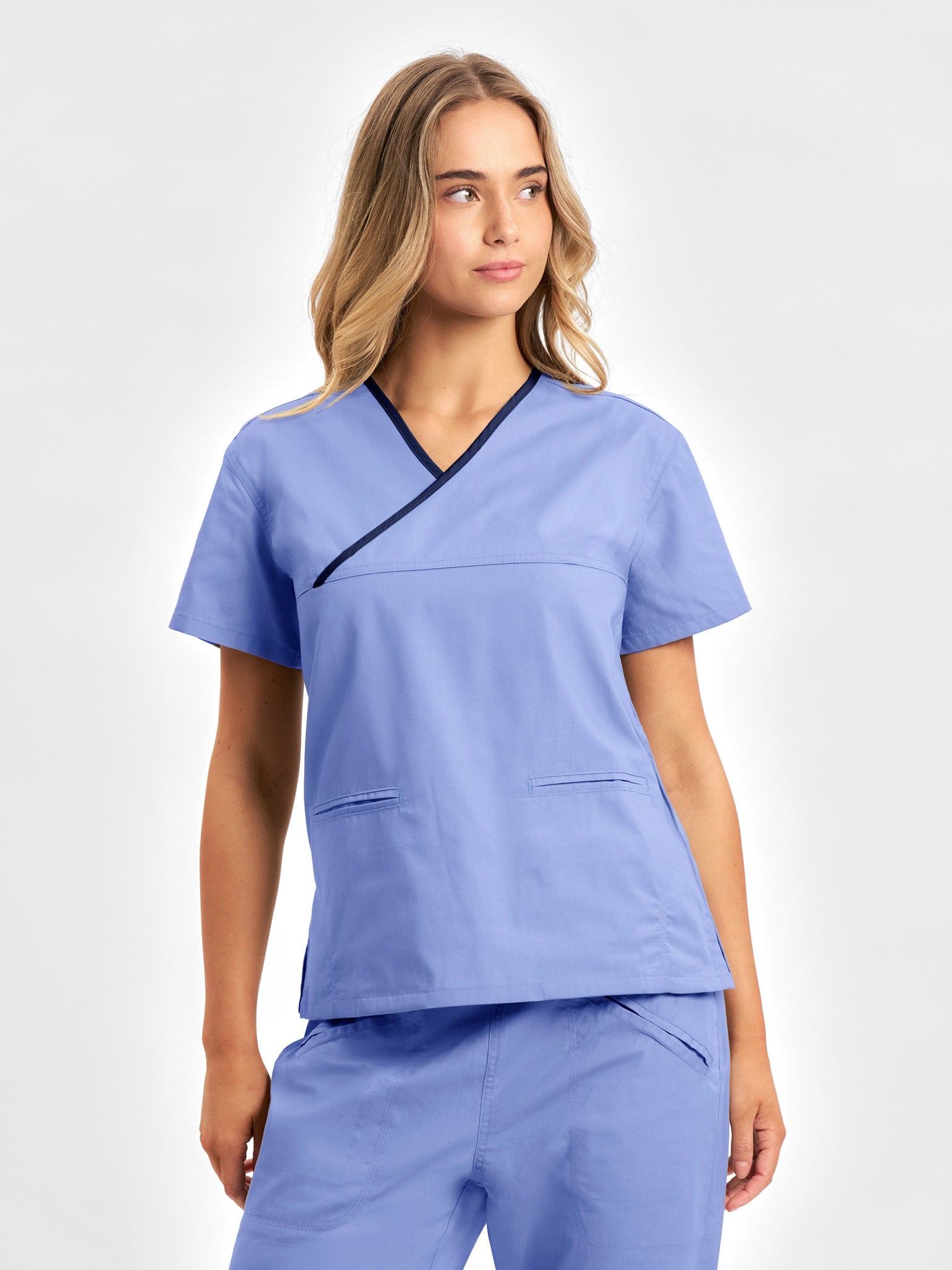 Classic Womens Contrast Scrub Top