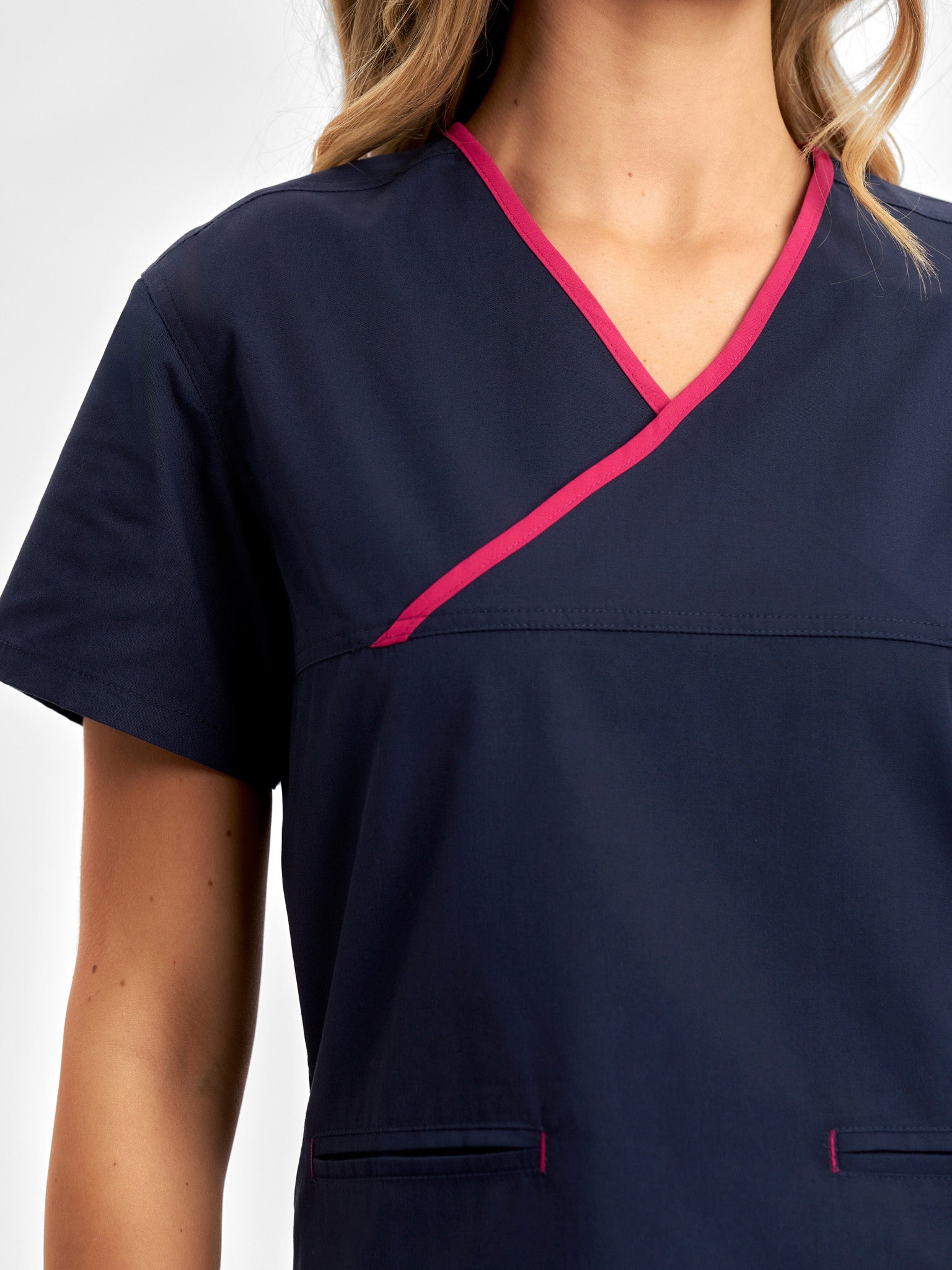 Classic Womens Contrast Scrub Top