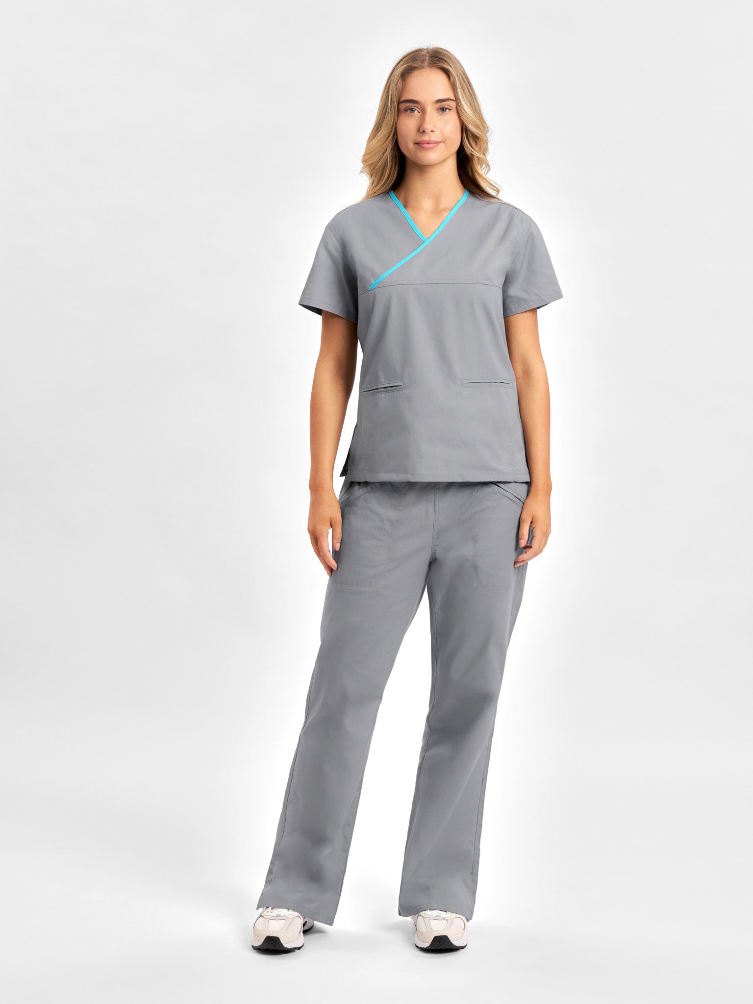 Classic Womens Contrast Scrub Top